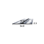 Dehnungsfugenprofil 2.5mm Alu blank, Silikon schwarz RAL 9005