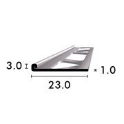 Winkelabschlussprofil 3.0mm edelstahl gestanzt