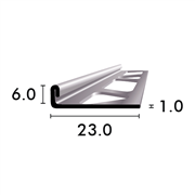 Winkelabschlussprofil 6.0mm edelstahl gestanzt
